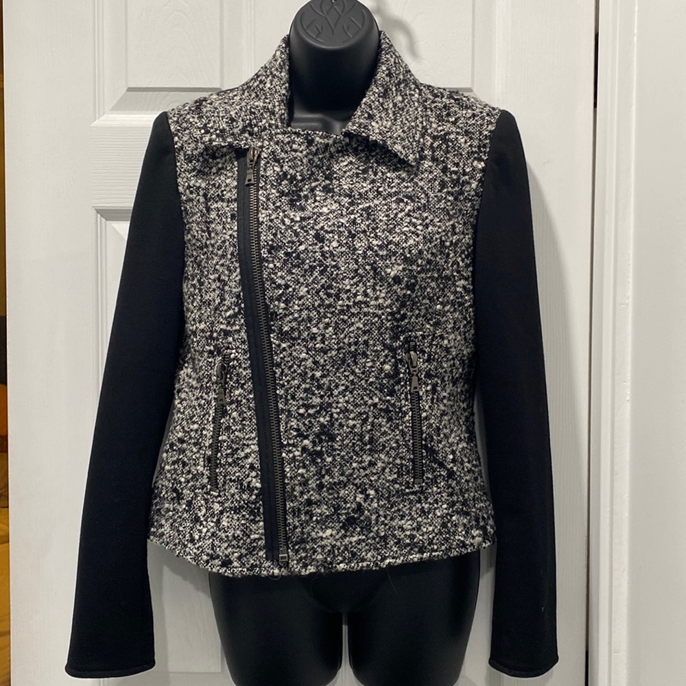 Tahari Tweed Moto Jacket